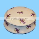 Ceramic Antique Floral Cosmetic Powder Jar
