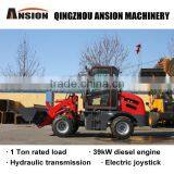 1 Ton Articulated Mini Loader for Sale With Hydraulic Transmission and Electric Joystick thumbnail-2