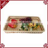 Supermarket Equipment Wicker Plastic Bread Tray Rattan Fruit Display Basket thumbnail-4