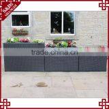 Wholesale Tall Rectangular Shape Outdoor Patio Rattan Planter Boxes thumbnail-2