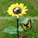 Solar Fluttering Butterfly With Sunflower Flying Butterfly Sunflower Fluttering Butterfly Garden Decoration Solar Butterfly thumbnail-3