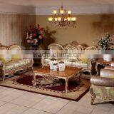 Palace Classic Hand Carved Wooden Upholstery Living Room Sofa Set Furniture(MOQ=1 SET) thumbnail-6