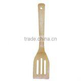 30cm Bend Curve Bamboo Slotted Spatula Bamboo Wood Wooden Kitchen Utensil thumbnail-1