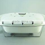 Porcelain Casserole With Chrome Stand thumbnail-2