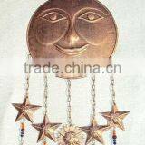 Decorative Sun Moon Bell Hangings, Decorative Cast Iron Hanging Bells, Antique Hanging Bells, Indian Art Hanging Bells, thumbnail-1