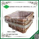 High Quality Square Wicker Basket Decorative Wire Bread Basket thumbnail-3
