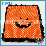 wholesale baby baby brand blankets pumpkin design baby blanket orange polka dot with ruffles blanket for infant