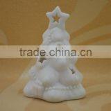 christmas tree shape porcelain christmas decoration with LED light