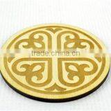 2017 Set of 3 Engraved Wooden Coasters / Wedding Gift Made in China