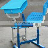 Factroy Direct Sale School Furniture Height Adjustable Plastic Panel Top Kids Study Table and Chair Set thumbnail-4