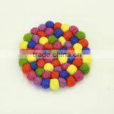 2017 Best Custom Felt Ball Coaster for Drink Tableware thumbnail-4
