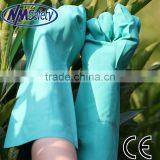 NMSAFETY 15 MIL Green Nitrile Industrial Gloves thumbnail-1
