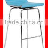 Outdoor Stackable Stainless Steel and Teak Bar Chair thumbnail-1