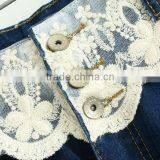 OEM Factory Supply High Fashion Trendy Design Jeans Style Half Pants for Women thumbnail-4