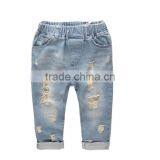 Boy New Model Pants Jeans 2017 Pure Color Hole in Leggings thumbnail-2