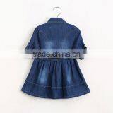 Baby Girl Denim Dress Children Jeans Frocks Designs 7 Minutes of Sleeve Cowgirls Dresses thumbnail-2