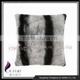 CX-D-103 Excellent Decorative Rex Rabbit Fur Cushion Covers thumbnail-1
