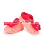 Sequin Instep Strap New Design Handmade Crochet Baby Shoes thumbnail-3