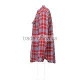 OEM Custom Red Hooded Flannel Shirt With Long Sleeve thumbnail-3