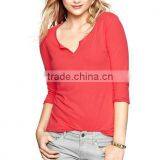 WOMENS LONG SLEEVE V NECK T SHIRT