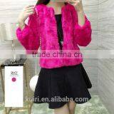 2016 New Genuine Rabbit Fur Coat Fashion Women Short Knitted Slim Coat Jacket Elegant Winter Warm Fur Rabbit Coats thumbnail-5