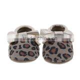 Leopard Pattern Printed Leather Baby Moccains, Printed Leather Baby Moccains thumbnail-1