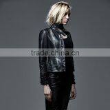 New Fashion New Fashion Lady's Dress European America Locomotive Joker Fashion Ladies Leather Coat thumbnail-1