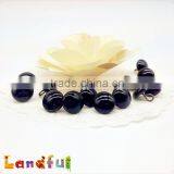 12mm Wire Loop Back Solid Black Craft Felted Animal Knitting Toys Glass Eyes thumbnail-2