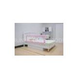 Stainless Steel Pink Baby Bed Rails 150CM Fold With Woven Net