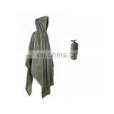 Lightweight Outdoor Green Nylon Hiker Rain Poncho thumbnail-4