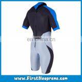 High Quality 2/3MM Premium Neoprene CR Men Short Sleeve Diving Shorty Wetsuit thumbnail-6