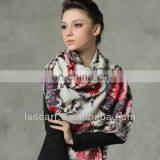 colorful flower Australia pure wool scarf