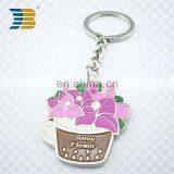 Flower Basket Shaped Key Chain Custom Metal Keychain