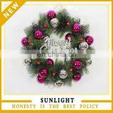 Wholesale Xmas Door Hanging Poinsettia Xmas Holiday Wreath