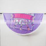 150CM Stripe Printed Quick-Dry Round Micro Fiber Beach Towel thumbnail-2