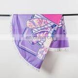 150CM Stripe Printed Quick-Dry Round Micro Fiber Beach Towel thumbnail-4