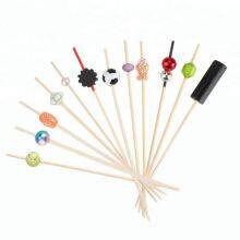 Custom Disposable Colorful Bead Bamboo Cocktail Pick Skewer for Camping, Party, Wedding thumbnail-2