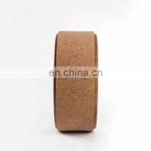 Factory Custom New Design Wood Eco Friendly Anti Stress Cork Yoga Back Wheel Roller For Massage Roller thumbnail-4