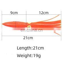 21cm 19g Luminous Fluorescent Deep Sea Fishing TPR Artificiais Octopus Bait Pesca thumbnail-2