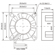 Mini 25mm Fan 5V Hydraulic Bearing Brushless 2507 25x7mm High Speed Cooling Fan thumbnail-5