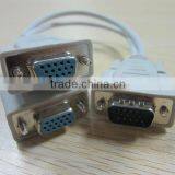 Y Splitter Cable VGA/SVGA 1 Computer to 2 Monitors Cables