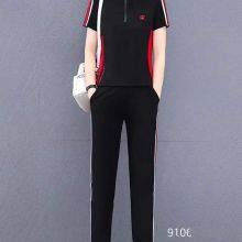 Monisa Sports Leisure Colors Suit With Short Sleeves and Long Trousers in Summer thumbnail-5