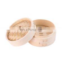 2 Tier Kitchen Bamboo Steamer for Asian Cooking Buns Dumplings Vegetables Fish Rice thumbnail-4