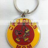 Cyclones Chicken Circular Gold Plating Soft Enamel Metal Key Chain