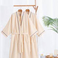 Export European Size Hotel Style Waffle Bathrobe ,Diamond Robe, SPA Bathrobe/OEM(KW1146)