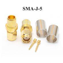 RF Adapter for RG6 RG316 RG174 50-3DFB Cable RP SMA-J-5 Connector RP SMA-KY-5 Coaxial Connector thumbnail-4