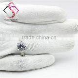 Round Brilliant Cut Forever Classic Moissanite 2CT 8.0mm Center 14k 18k White Yellow Gold Diamond Engagement Ring thumbnail-5