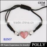 Lovely Cute 925 Sterling Silver Fabric Bracelet Shell Women Bracelet thumbnail-5