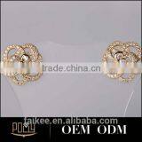 Creative Jewelry Lady's Silver Ring Flower Pistil Design Moonstone Earring thumbnail-3