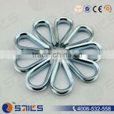 high quality stainless steel aisi304/316 us type wire rope thimble with high polished surface